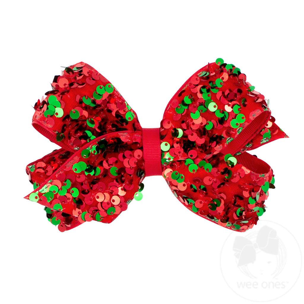 Medium Velvet Sequin Bow