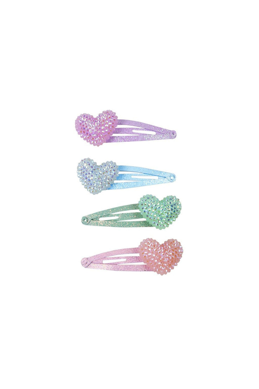 Sparkle Heart Hair Clips