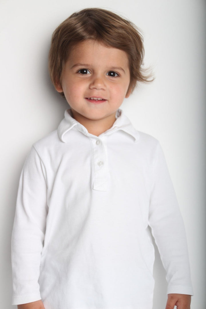 Finn Cotton Long Sleeve Polo Shirt for Boys