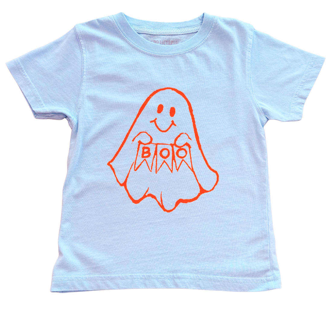 Boo Ghost Light Blue Short-Sleeved Tee