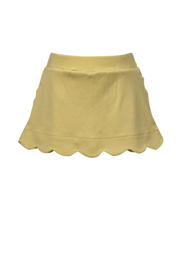 Khaki Scallop Skort