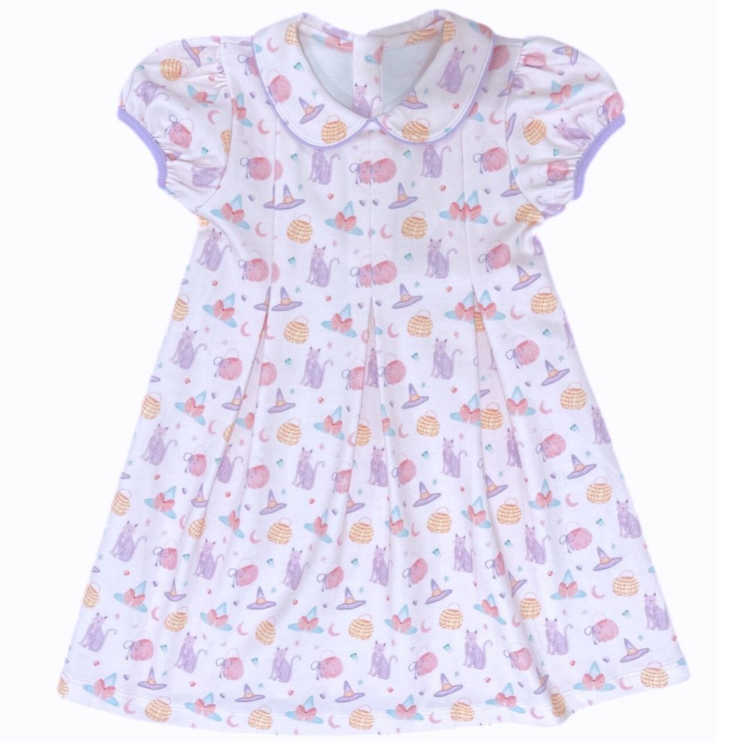 James & Lottie Halloween Penny Pleat Dress Pima Cotton