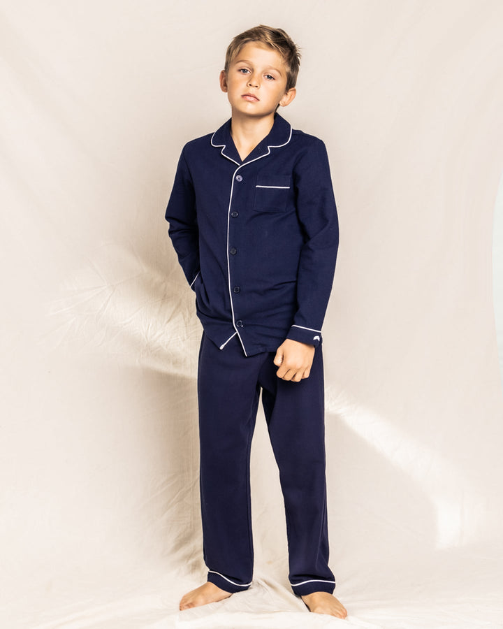 Navy Flannel Pajama Set