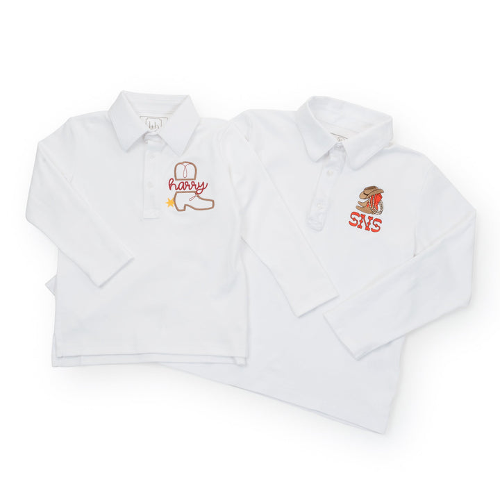 Finn Cotton Long Sleeve Polo Shirt for Boys