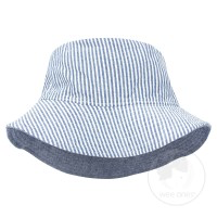 Blue Seersucker Hat