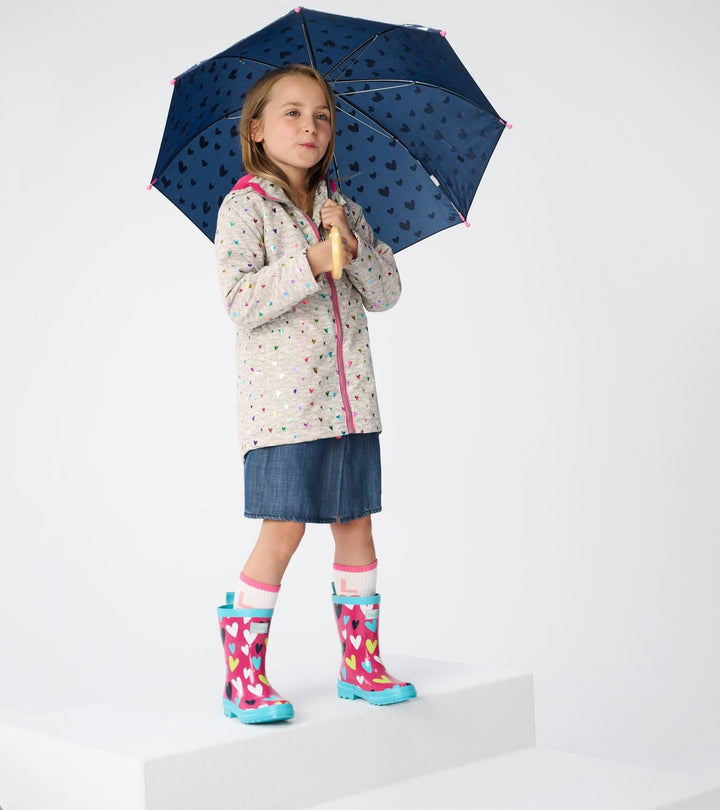 Confetti Hearts Rain Boots
