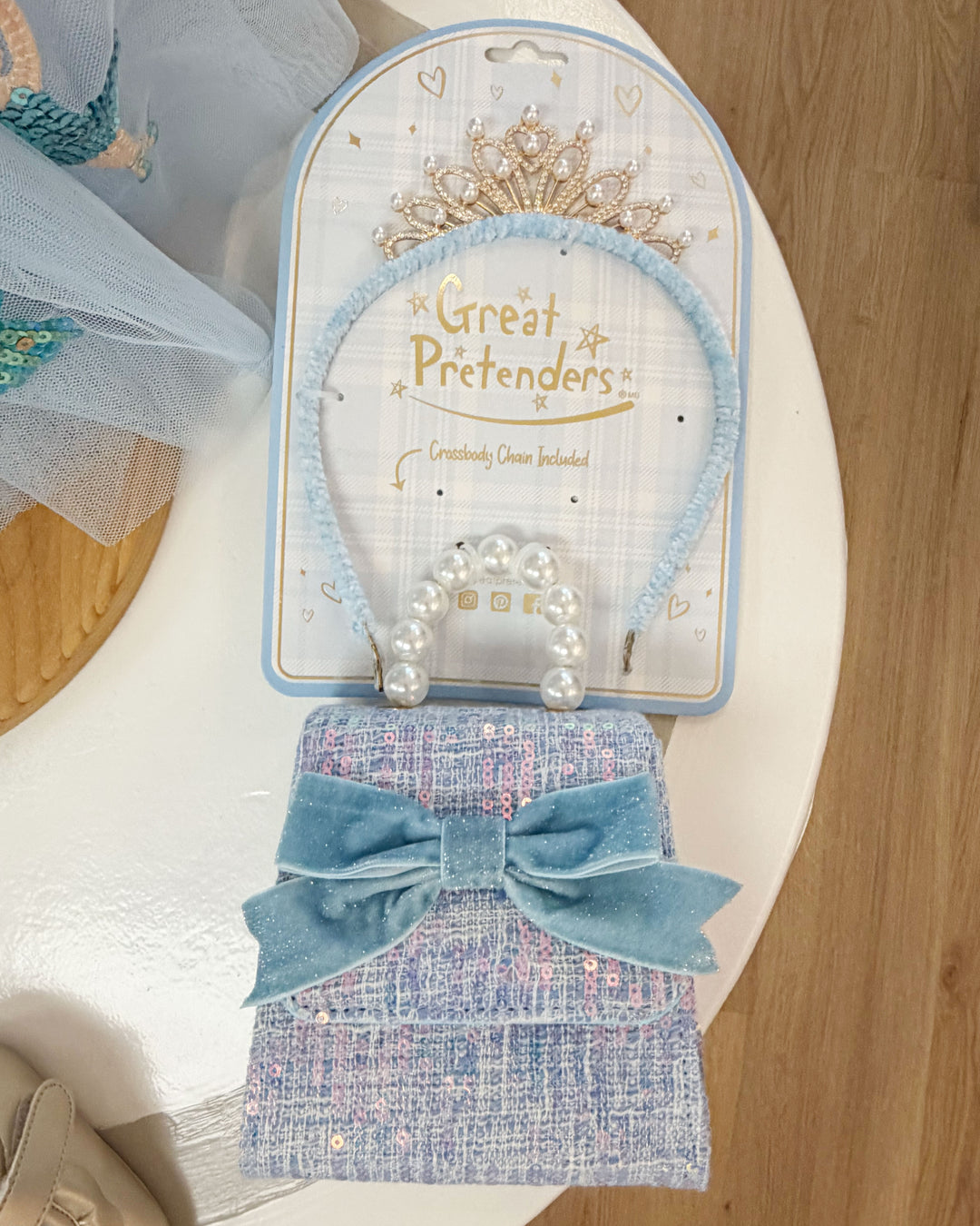 Mini Purse with Headband - Blue