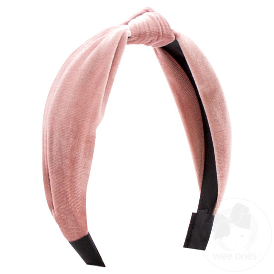 Velvet-Wrapped Headband with Knot