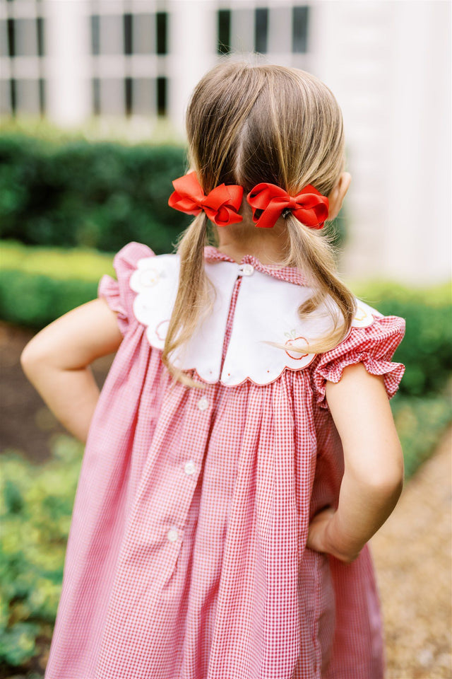 Crispin Apple Scallop Dress