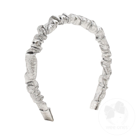 Metallic Lamé Ruffle Headband