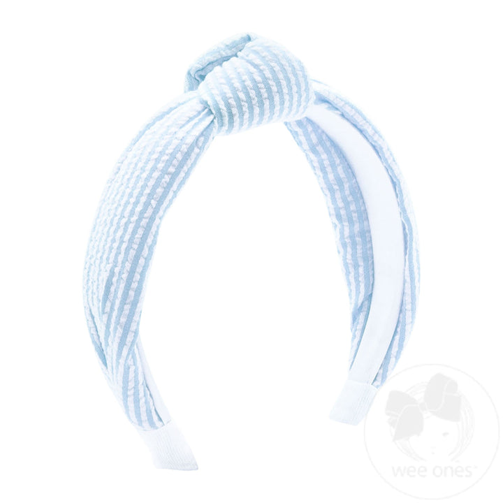 Seersucker Fabric Knot Padded Headband