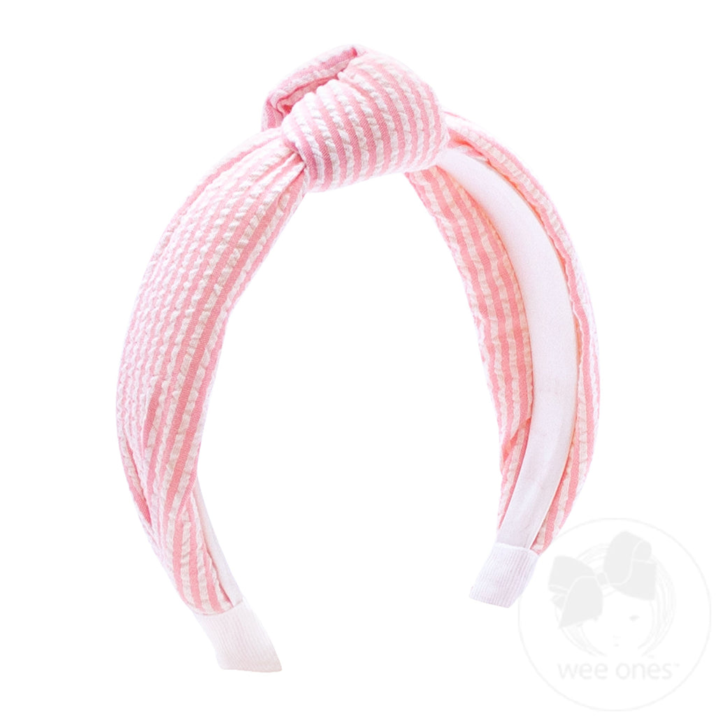 Seersucker Fabric Knot Padded Headband
