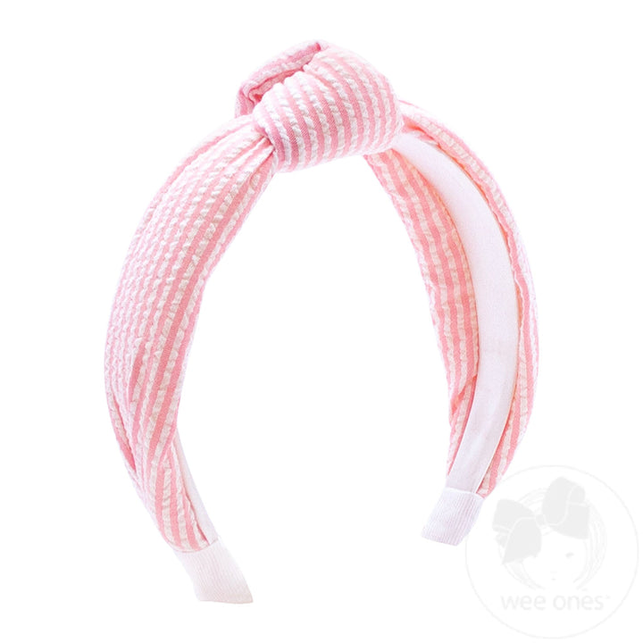 Seersucker Fabric Knot Padded Headband