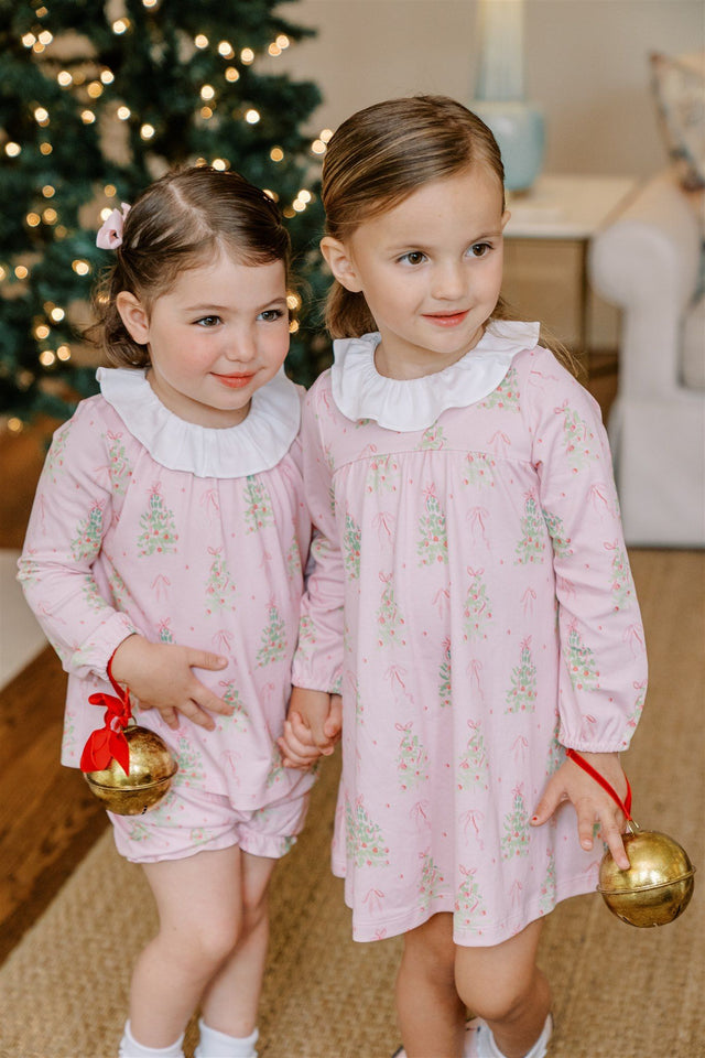 Pink Tinsel Dress Long-Sleeve