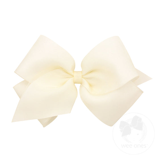 Organza and Grosgrain Overlay Hair Bow