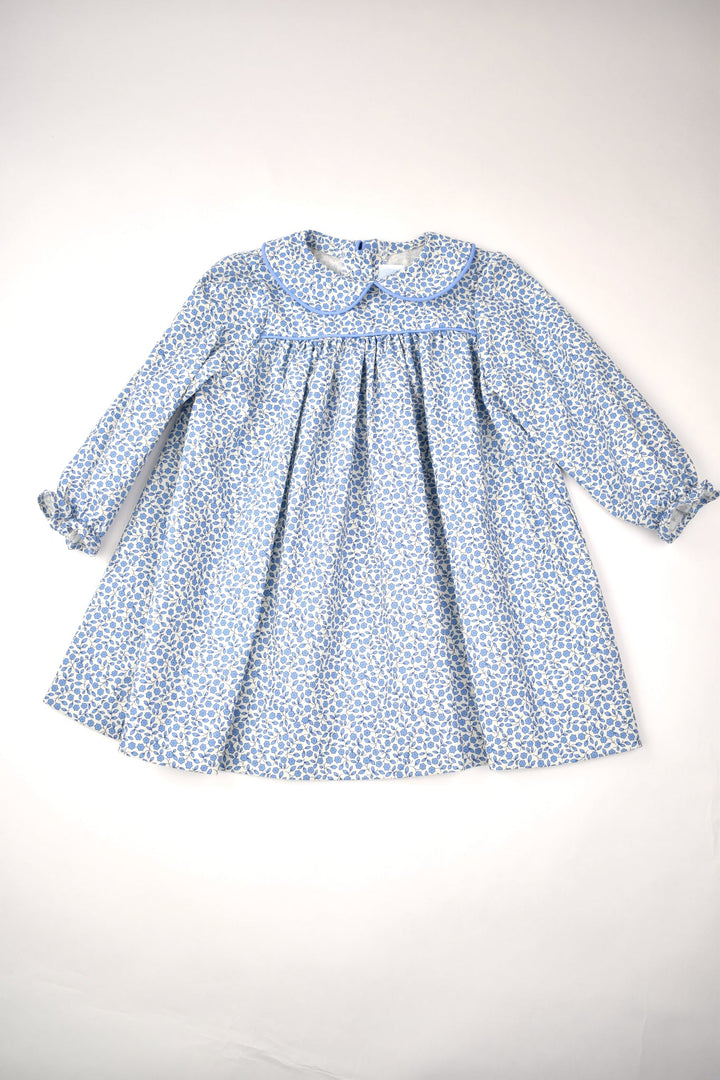 Vintage Floral Long-Sleeve Dress