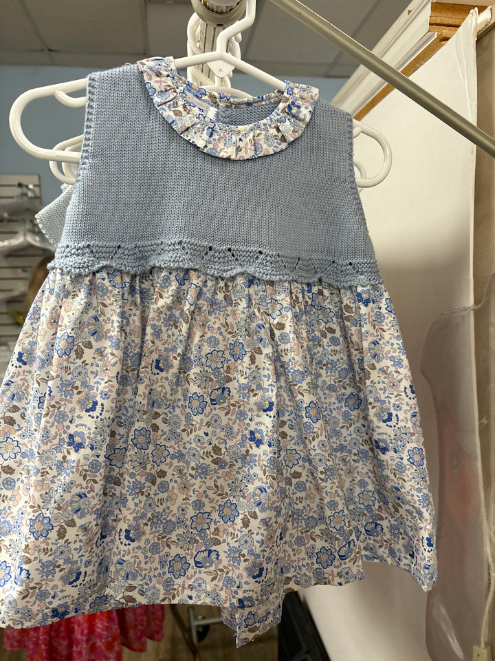 Yoke Dress - Blue Floral