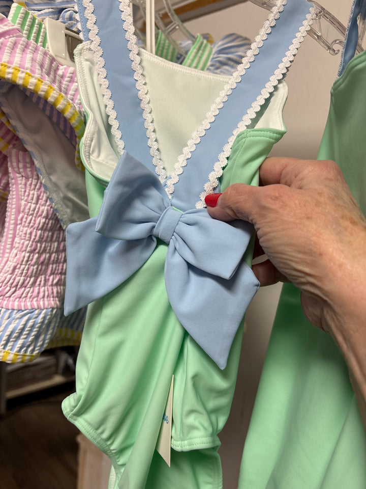 Mint & Light Blue Swimsuit