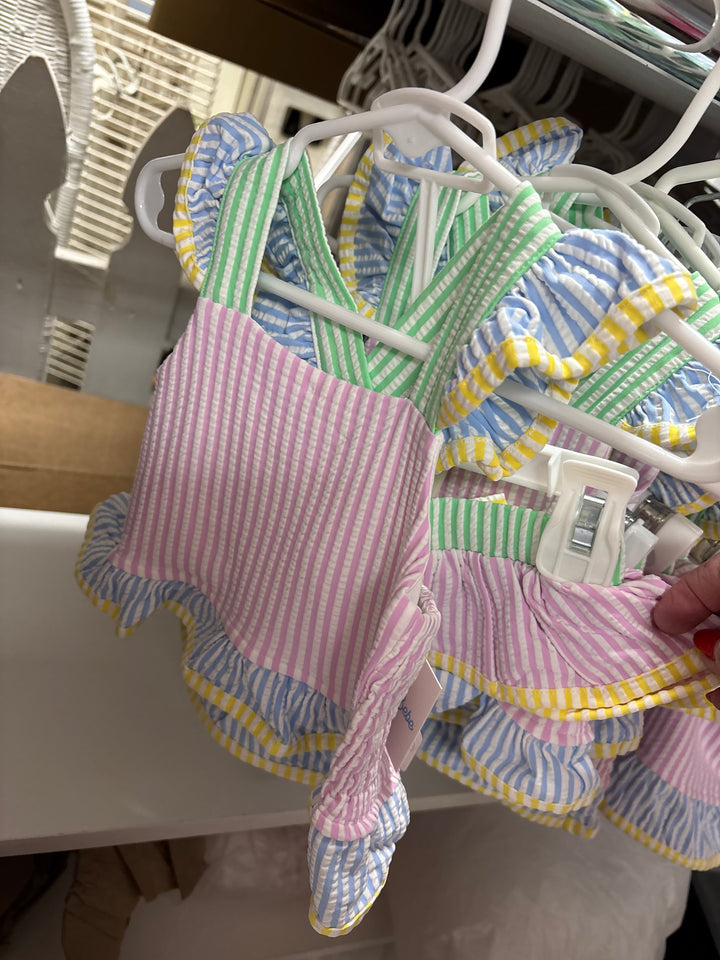 2-Piece Multi Stripe Swimsuit