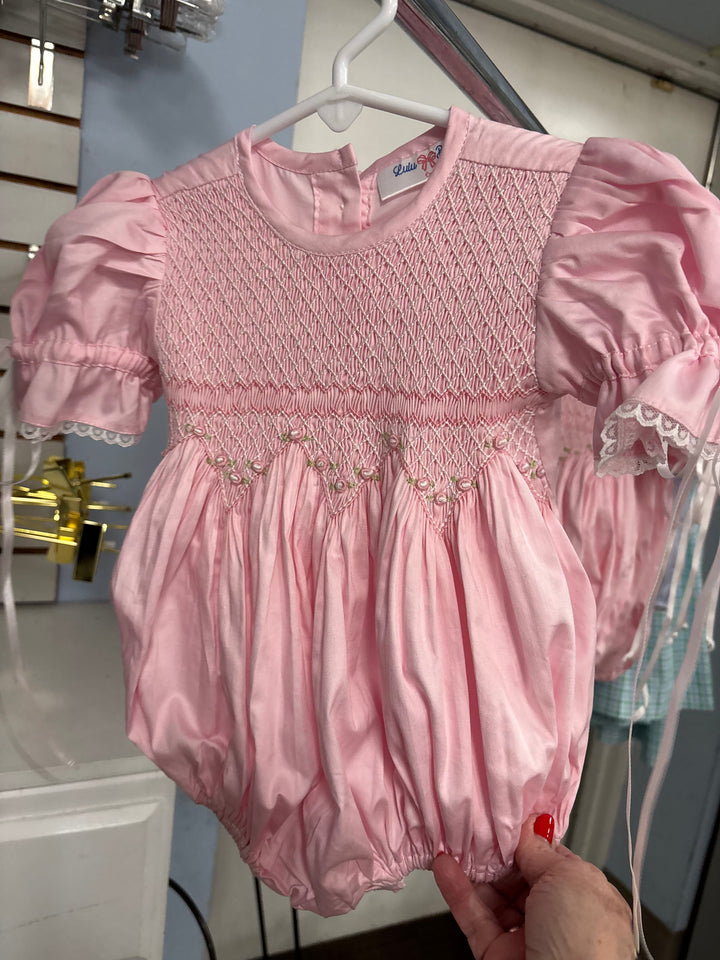 Nikki Bubble - Pink Smocked Bodice