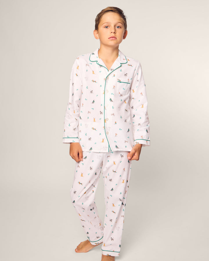 Jingle Paws Kid's Twill Pajama Set