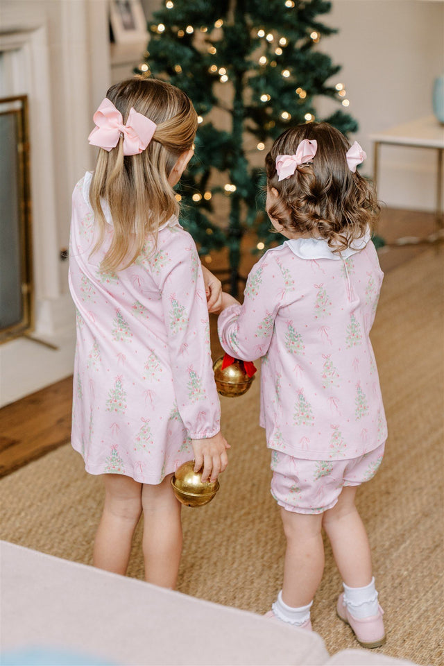 Pink Tinsel Dress Long-Sleeve