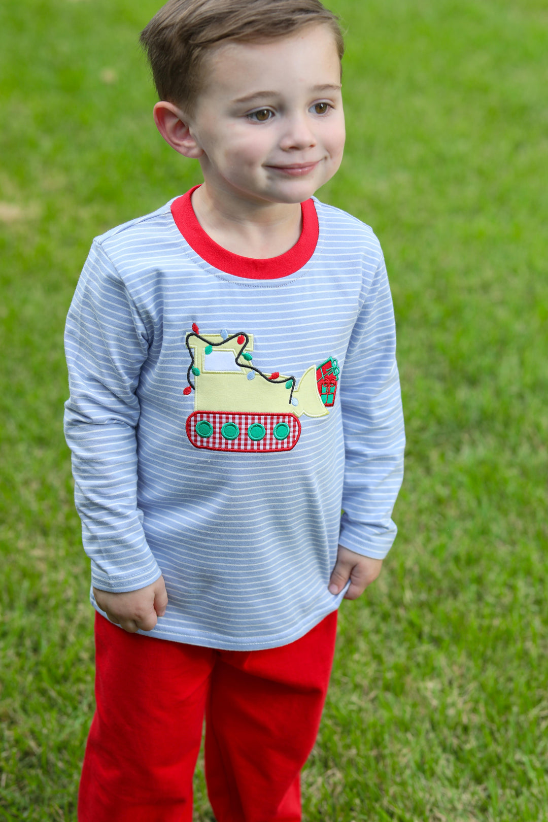 Constructing Christmas Pant Set