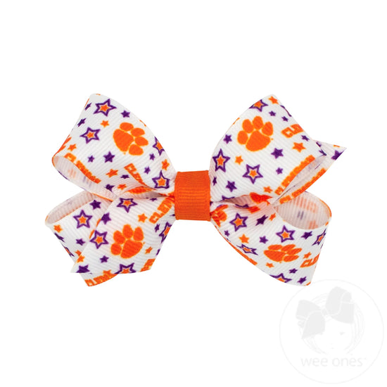 College Star Signature Collegiate Logo Print Grosgrain Hair Bow