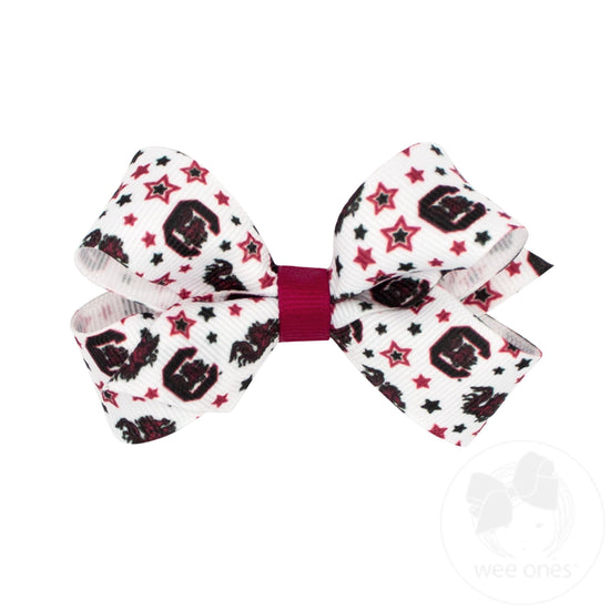 College Star Signature Collegiate Logo Print Grosgrain Hair Bow