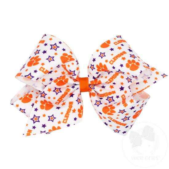 College Star Signature Collegiate Logo Print Grosgrain Hair Bow