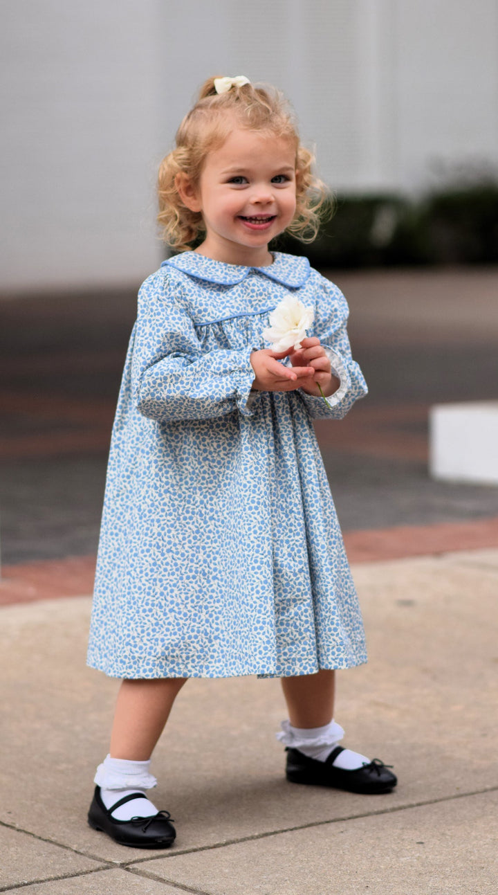Vintage Floral Long-Sleeve Dress