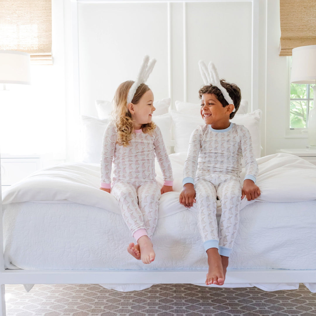 Grayson Pajama Pant Set for Girls -  Easter Bunny Pink