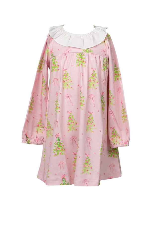 Pink Tinsel Dress Long-Sleeve