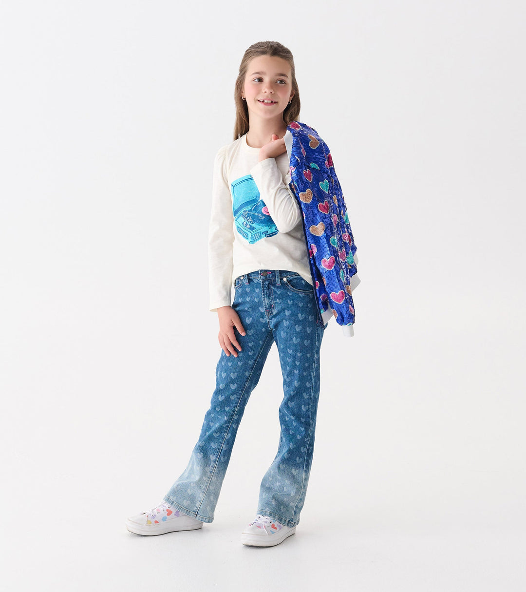 Hearts Flared Leg Denim