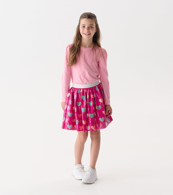 Sparkle Puff-Sleeve Tee