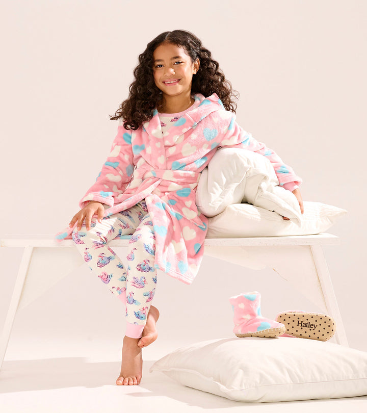 Big Hearts Fuzzy Robe