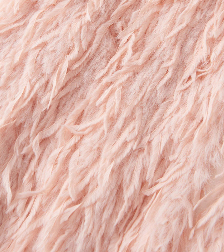 Feather Faux Fur Vest