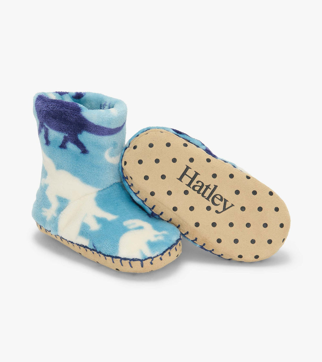 Fleece Slippers - Dino Silhouette