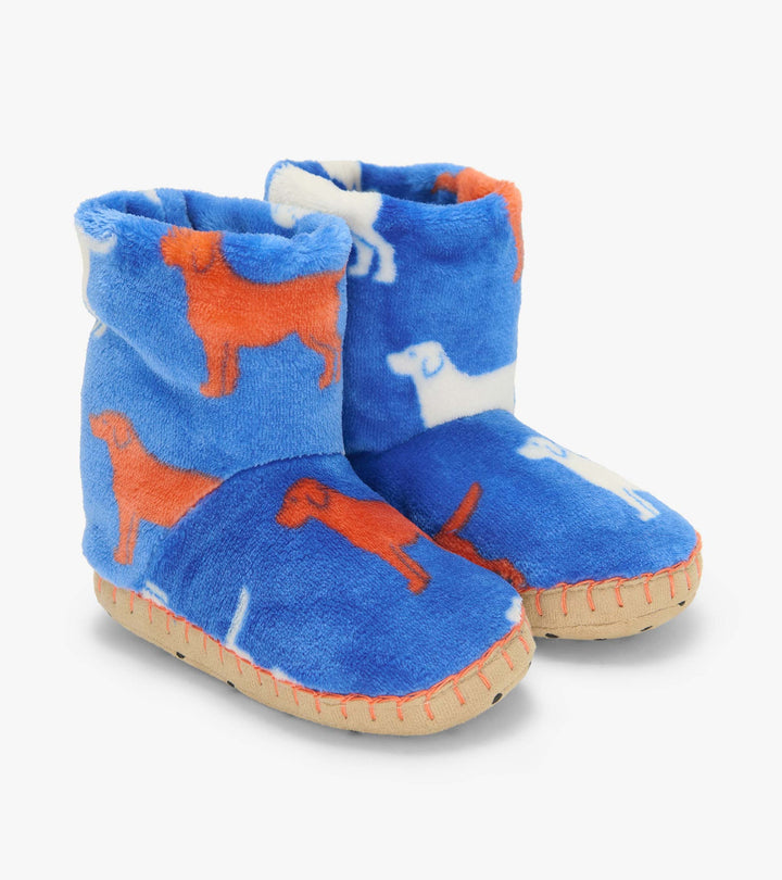 Fleece Slippers - Dog Silhouette