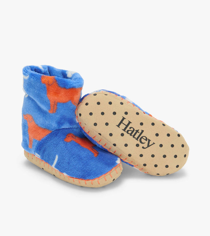 Fleece Slippers - Dog Silhouette
