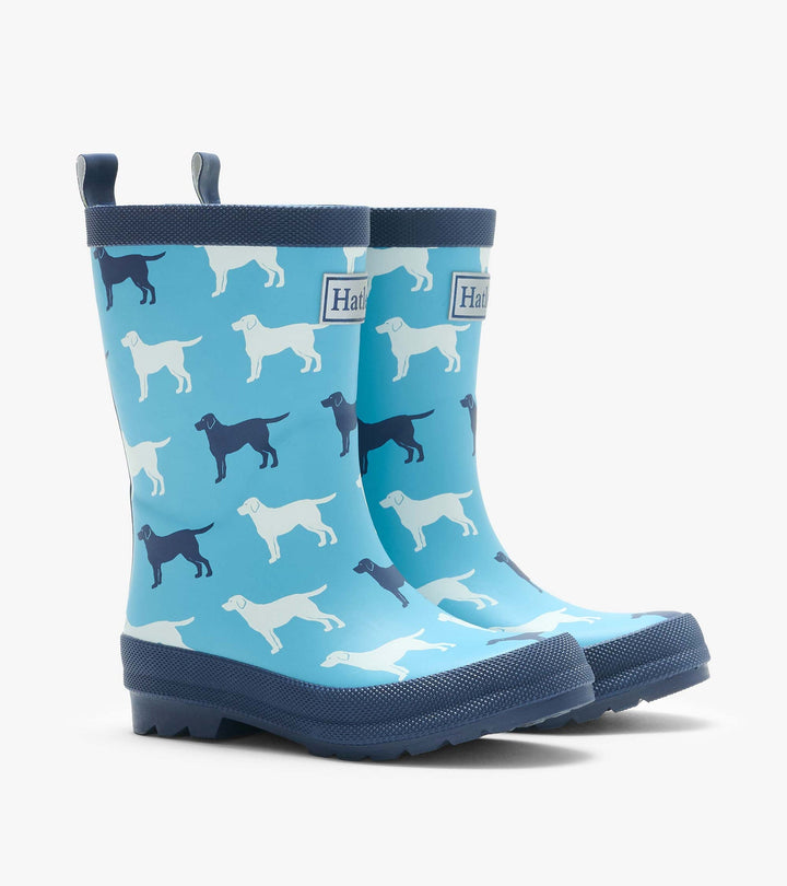 Matte Rain Boots - Dog Silhouettes