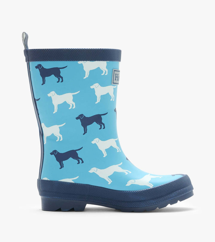 Matte Rain Boots - Dog Silhouettes