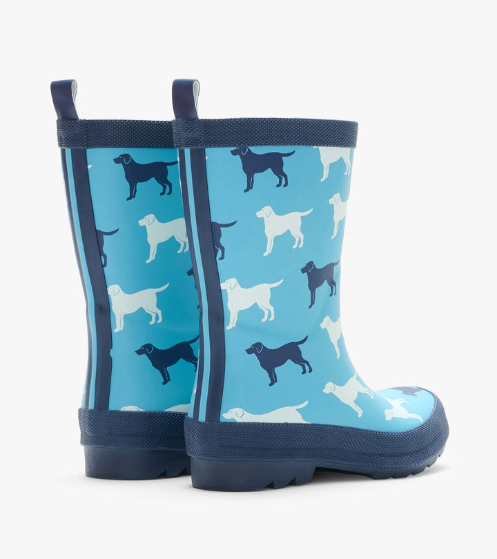 Matte Rain Boots - Dog Silhouettes