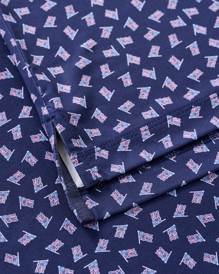 Performance Jersey Polo - USA Navy