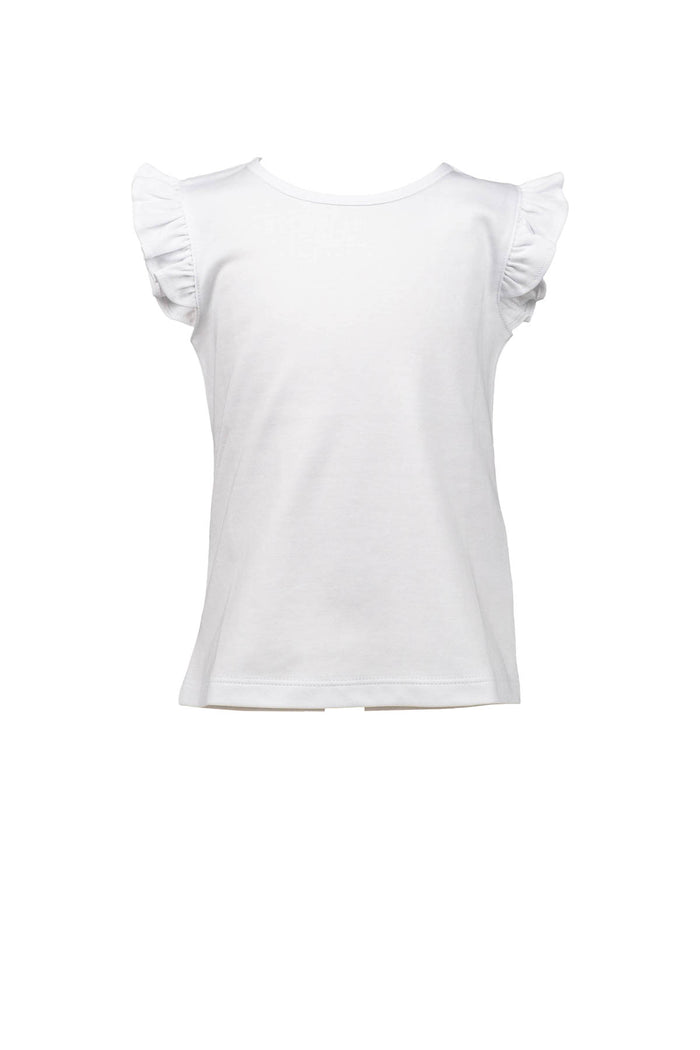 Flutter Sleeve Shirt White