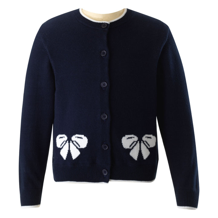 Bow Intarsia Cardigan