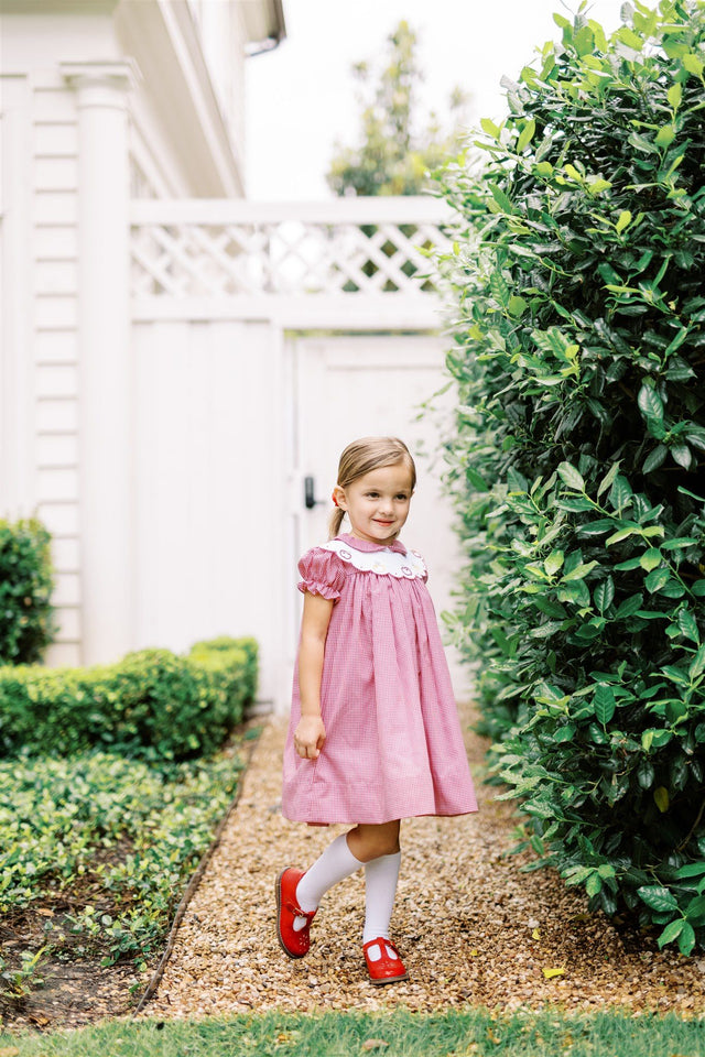 Crispin Apple Scallop Dress