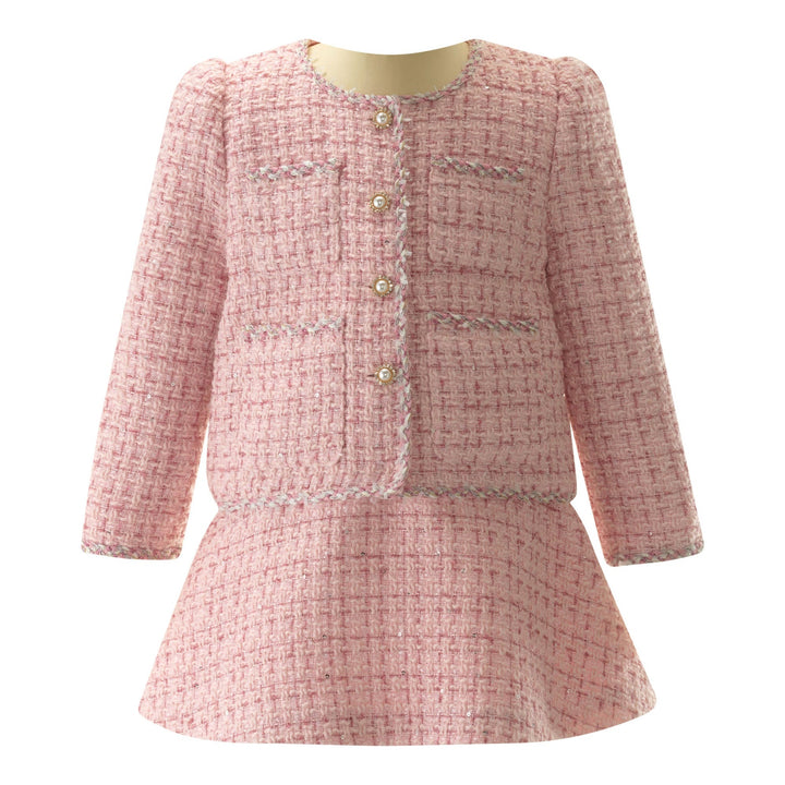 Pink Tweed Jacket & Skirt Set