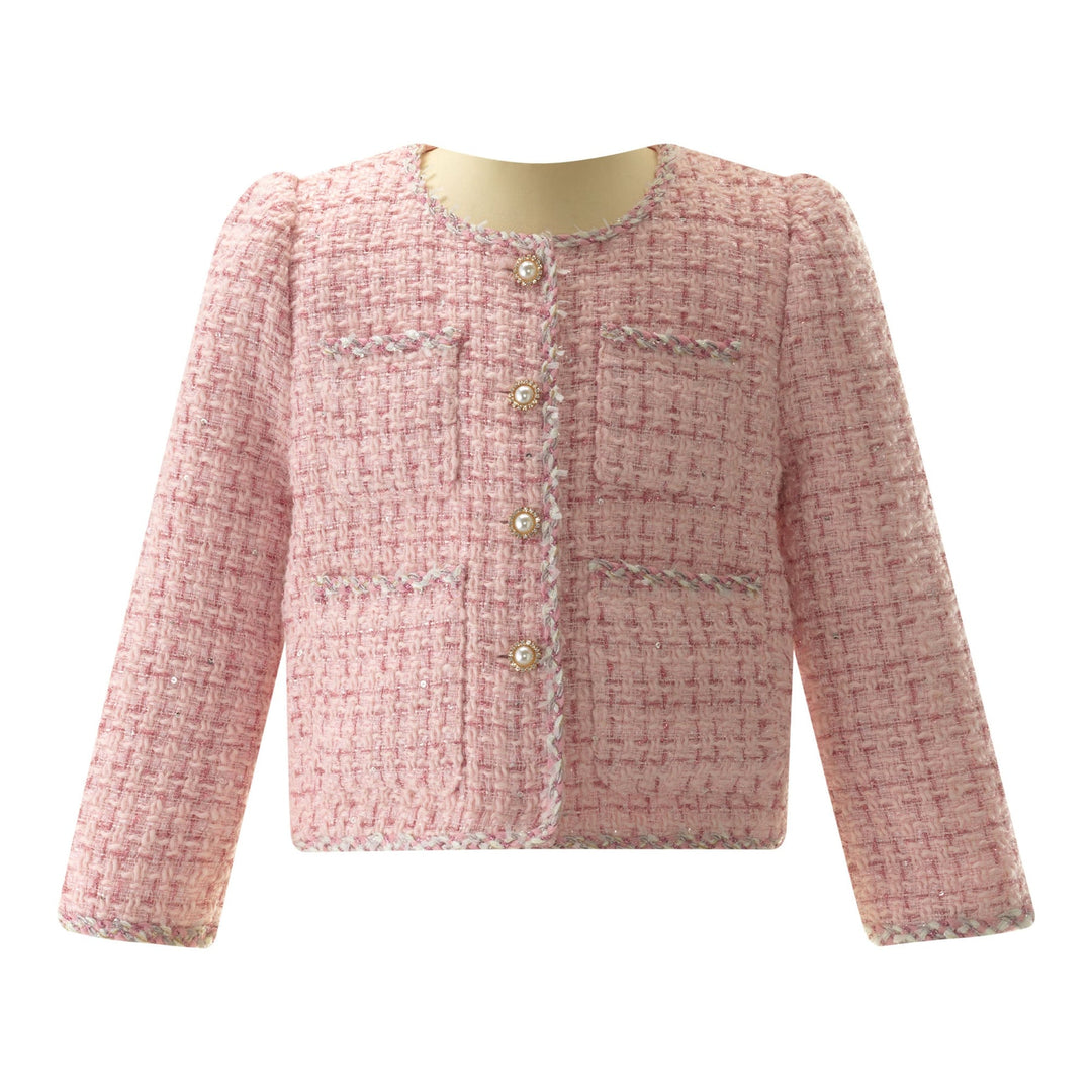 Pink Tweed Jacket & Skirt Set