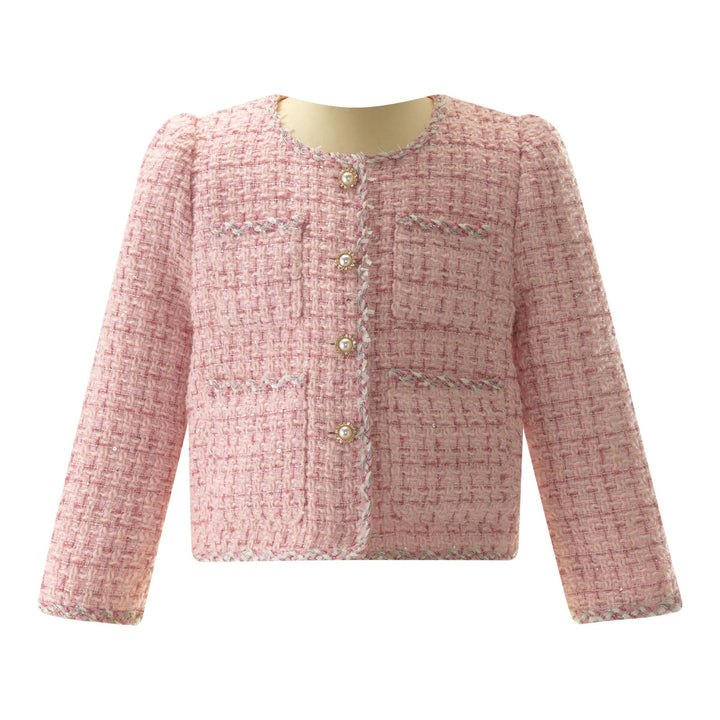 Pink Tweed Jacket & Skirt Set